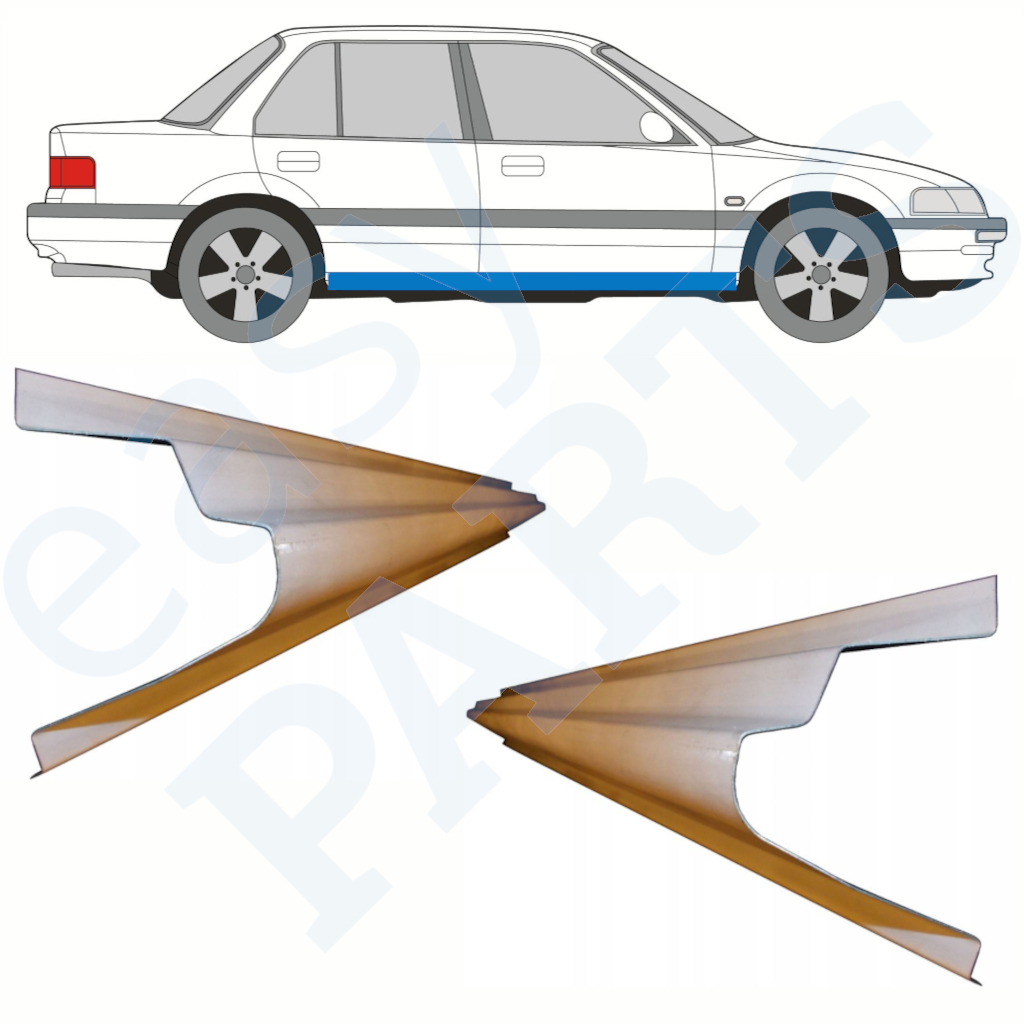 Deur Dorpel Reparatiepaneel Rechts Links Set Honda Civic