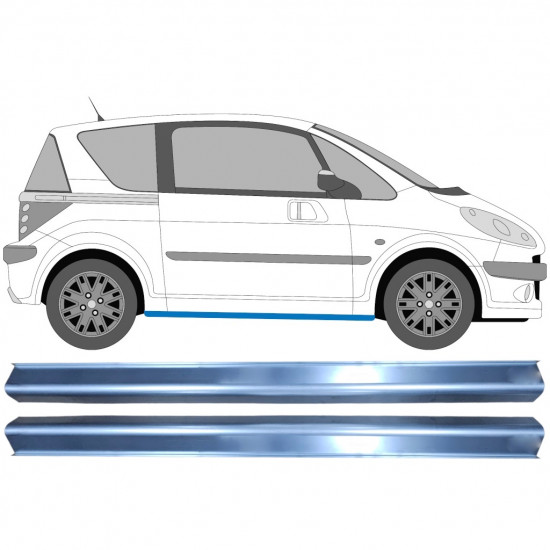 Reparatie dorpel voor Peugeot 1007 2005-2009 / Set 11332