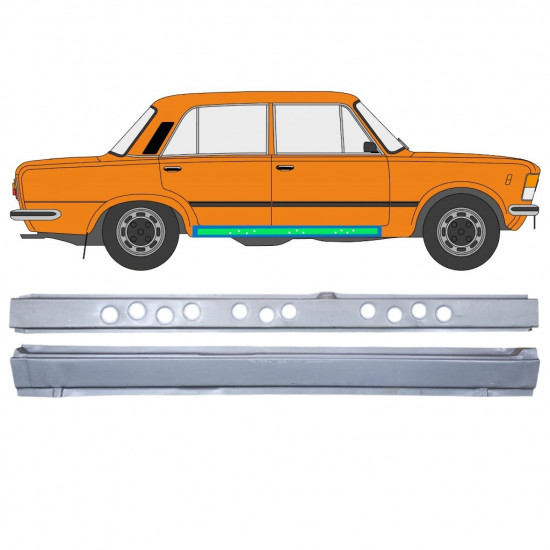 Frontruderamme voor Fiat 125p 1968-1991 / Rechts / Set 12546