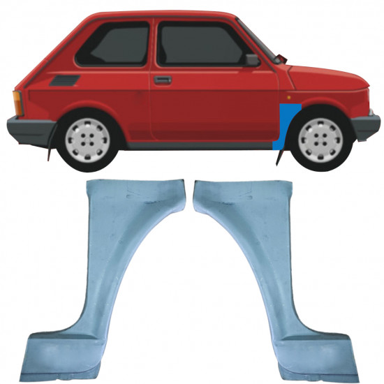 Reparatiepaneel voorspatbord voor Fiat 126p 1994-2000 / Set 11222