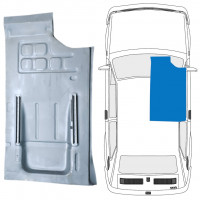 Reparatiepaneel voorste vloer voor Fiat 126p 1972-2000 / Rechts 7572