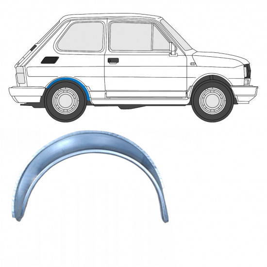 Reparatiepaneel achterspatbord voor Fiat 126p 1972-2000 / Rechts 7579