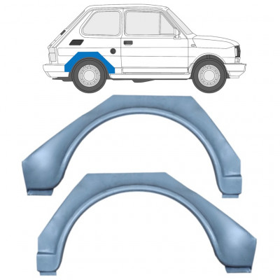 Reparatiepaneel achterspatbord voor Fiat 126p 1972-2000 / Links + Rechts / Set 9527