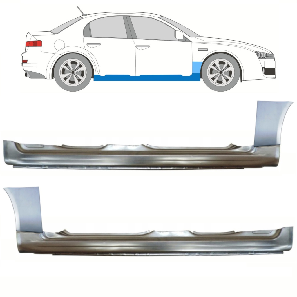 ALFA ROMEO 159 2005-2012 REPARATIEPANEEL VOORVLEUGEL + DORPEL REPARATIEPANEEL / SET