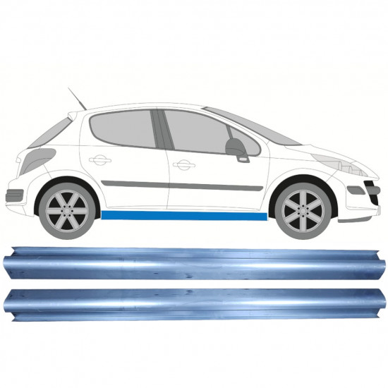 Reparatie dorpel voor Peugeot 207 2006-2013 / Links + Rechts / Set 9957