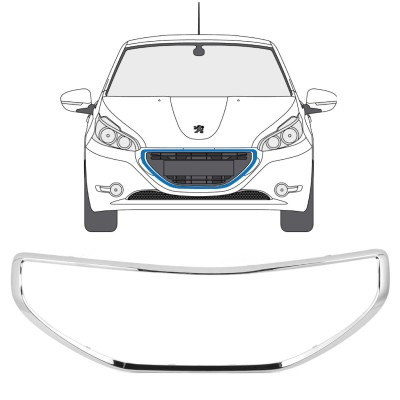 Frame van de grille voor Peugeot 208 2012-2015 16197