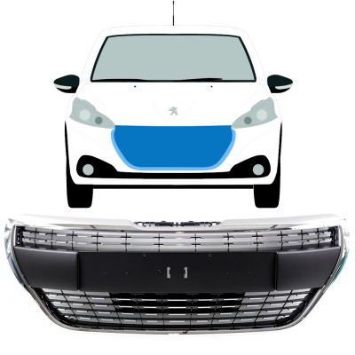 Grill voor Peugeot 208 2015-2019 ALLURE / Set 7507