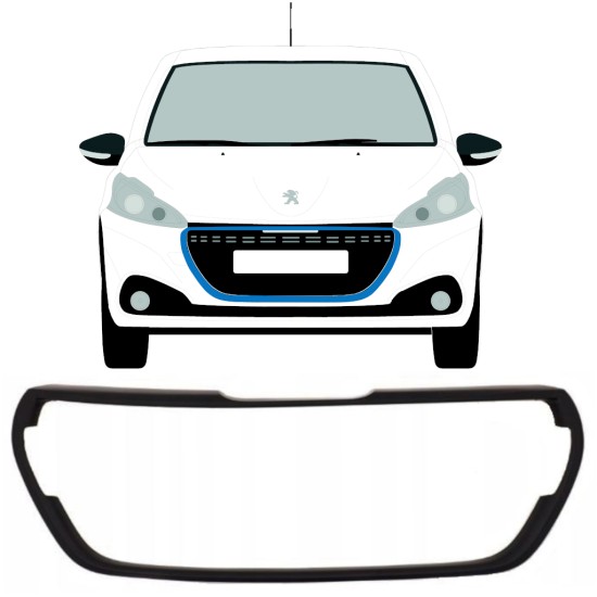 Frame van de grille voor Peugeot 208 2015-2019 16199
