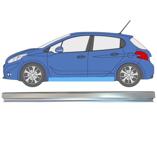 Reparatie dorpel voor Peugeot 208 2012-2019 / Links 16314