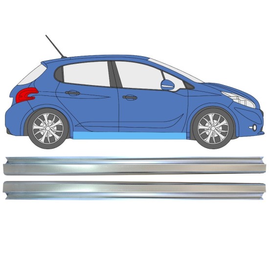 Reparatie dorpel voor Peugeot 208 2012-2019 / Links + Rechts / Set 16315