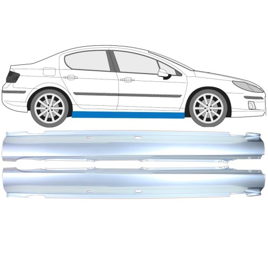 Volledige dorpel voor Peugeot 407 2004-2011 / Links + Rechts / Set 16273