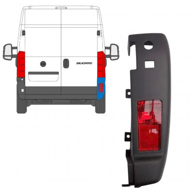 FIAT DUCATO 2006-2018 ACHTERBUMPER + LICHT / RECHTS