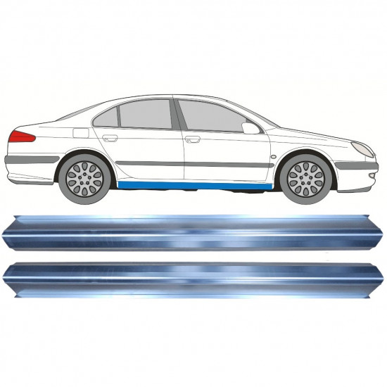 Reparatie dorpel voor Peugeot 607 1999-2010 / Links = Rechts (symmetrisch) / Set 10952