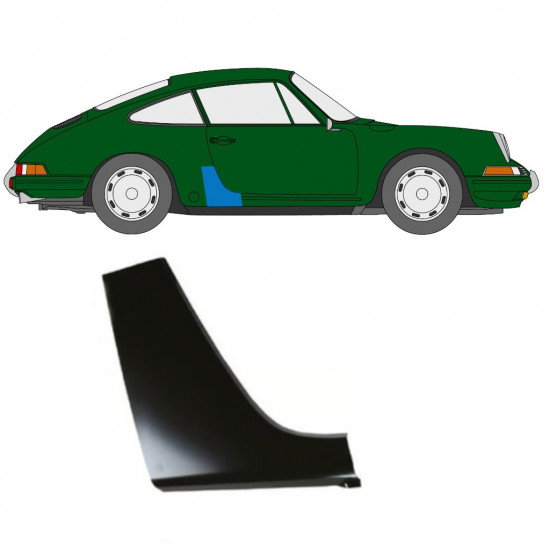 Reparatiepaneel achterspatbord voor Porsche 911 1964-1989 / Rechts 12712