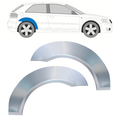 Reparatiepaneel achterspatbord voor Audi A3 8P 2003-2012 / Links + Rechts / Set 16321
