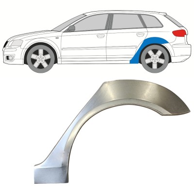 Reparatiepaneel achterspatbord voor Audi A3 8P 2003-2012 / Links 15209