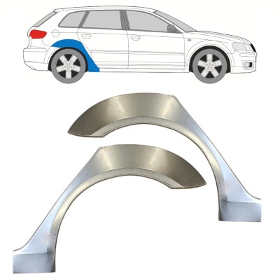 Reparatiepaneel achterspatbord voor Audi A3 8P 2003-2012 / Links + Rechts / Set 15210
