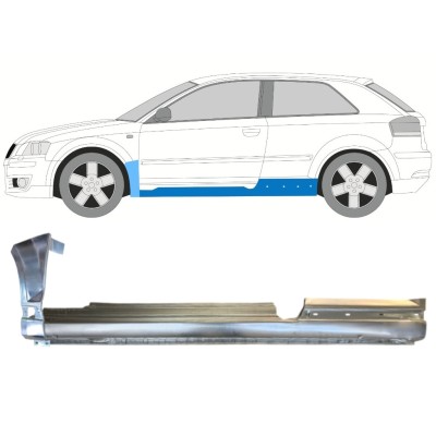 Volledige dorpel + reparatiepaneel voorste spatbord voor Audi A3 8P 2003-2012 / Links / Set 14707