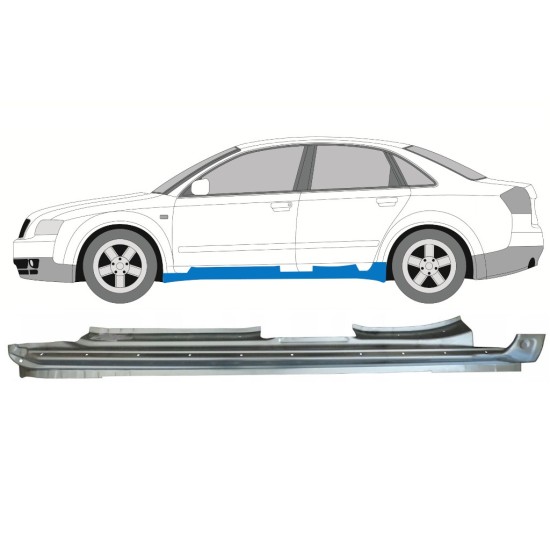 Volledige dorpel voor Audi A4 B6 2000-2004 / Links 15158