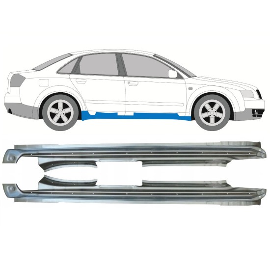 Volledige dorpel voor Audi A4 B6 2000-2004 / Links + Rechts 15159
