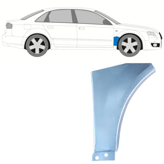Reparatiepaneel voorspatbord voor Audi A4 B7 2004-2007 / Rechts 15169