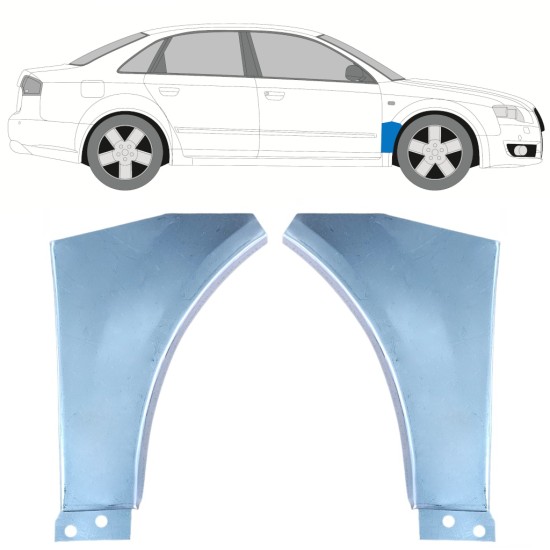 Reparatiepaneel voorspatbord voor Audi A4 B7 2004-2007 / Links + Rechts / Set 15171