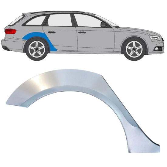 Reparatiepaneel achterspatbord voor Audi A4 B8 2007-2016 / Rechts 16322