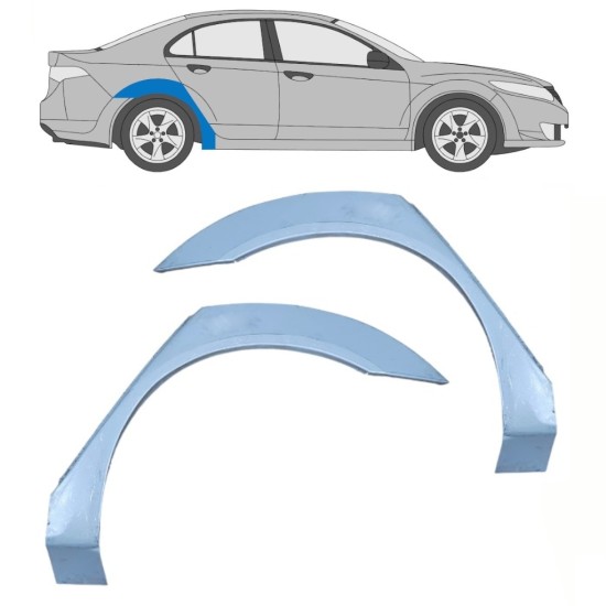 Reparatiepaneel achterspatbord voor Honda Accord 2008-2016 / Links + Rechts / Set 16289