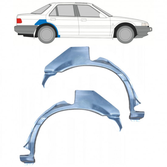 Reparatiepaneel achterspatbord voor Honda Accord 1985-1989 / Links + Rechts / Set 9880