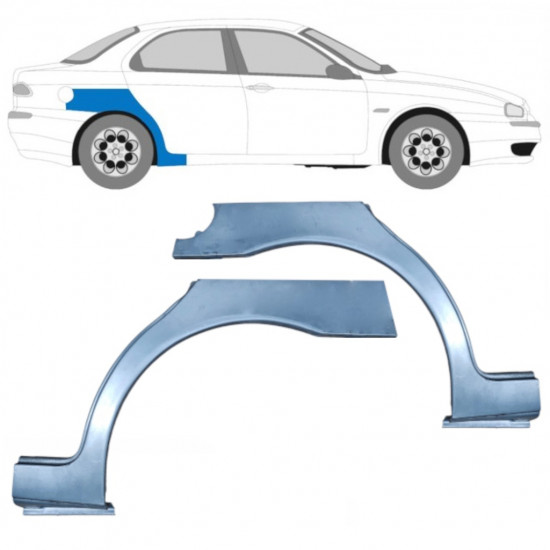 Reparatiepaneel achterspatbord voor Alfa Romeo 156 1997-2005  / Links + Rechts / SEDAN / Set 9438