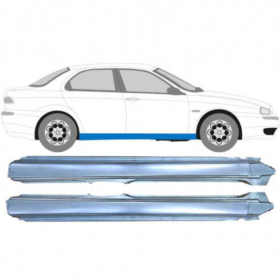 Volledige dorpel voor Alfa Romeo 156 1997-2005 / Links + Rechts / Set 9412