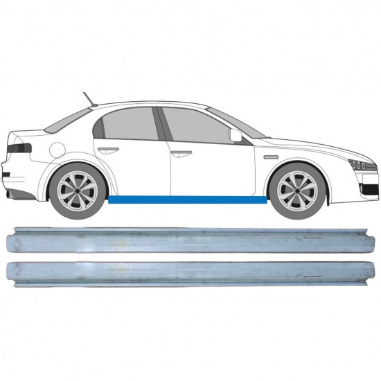 Reparatie dorpel voor Alfa Romeo 159 2005-2012 / Links = Rechts (symmetrisch) / Set 10654