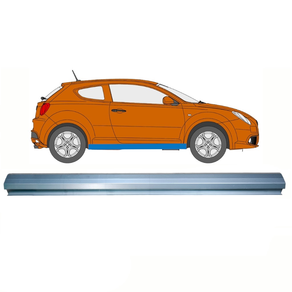 ALFA ROMEO MITO 2008- DORPEL REPARATIEPANEL / RECHTS = LINKS