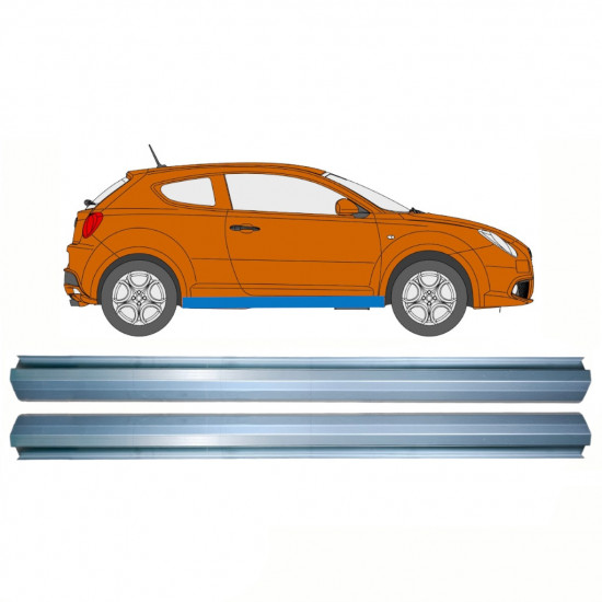 ALFA ROMEO MITO 2008- DORPEL REPARATIEPANEL / RECHTS = LINKS / SET