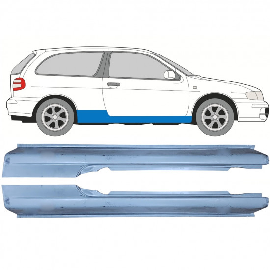 Reparatie dorpel voor Nissan Almera 1995-2000 / Links + Rechts / Set 10608