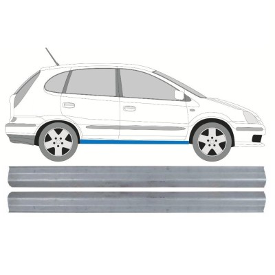 Reparatie dorpel voor Nissan Almera Tino 2000-2006 / Links = Rechts (symmetrisch) / Set 10649