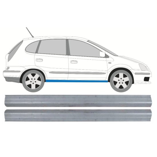 Reparatie dorpel voor Nissan Almera Tino 2000-2006 / Links = Rechts (symmetrisch) / Set 10649