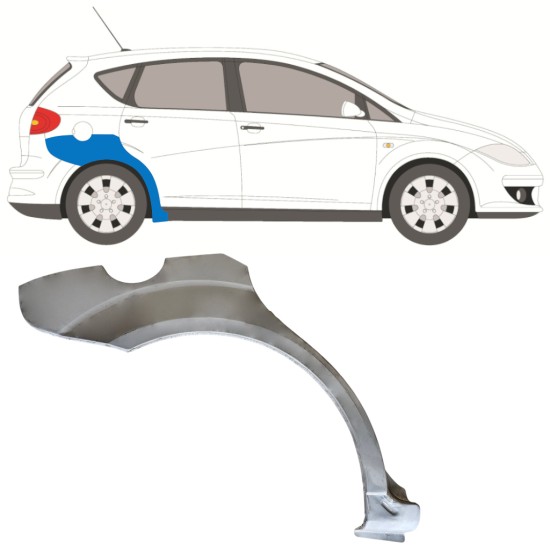 Reparatiepaneel achterspatbord voor Seat Altea 2004-2015 / Rechts 15046