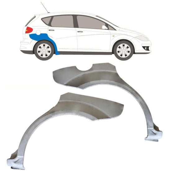 Reparatiepaneel achterspatbord voor Seat Altea 2004-2015 / Links + Rechts / Set 15048