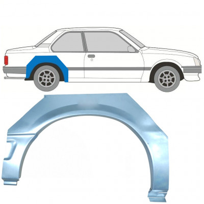 Reparatiepaneel achterspatbord voor Opel Ascona C / Vauxhall Cavalier 1981-1988 / Rechts 7291