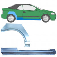 Reparatiepaneel dorpel + achterspatbord voor Opel Astra G 2001-2006 CABRIO / Rechts / Set 12592