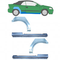 Reparatiepaneel dorpel + achterspatbord voor Opel Astra G 2001-2006 CABRIO / Set 12594