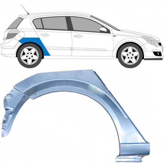 OPEL ASTRA 2003-2014 WIELKAST REPARATIE PANEEL MET VERLAGEN ACHTER DEEL / RECHTS