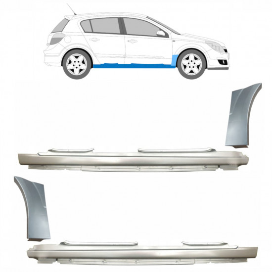 OPEL ASTRA 2003-2014 REPARATIEPANEEL VOORVLEUGEL + DORPEL REPARATIEPANEEL / LINKS + RECHTS