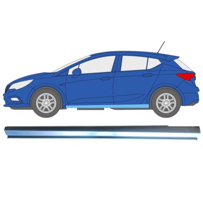 Reparatie dorpel onderste deel voor Opel Vauxhall Astra K 2015-2022 / Links 16625