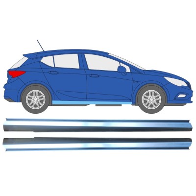 Reparatie dorpel onderste deel voor Opel Vauxhall Astra K 2015-2022 / Links + Rechts / Set 16626