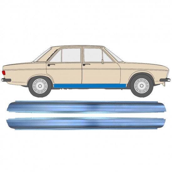 Reparatie dorpel voor Audi 100 C1 1968-1976 / Links = Rechts (symmetrisch) / Set 11224