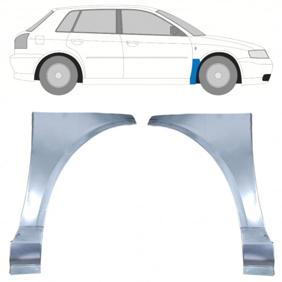 Reparatiepaneel voorspatbord voor Audi A3 8L 1996-2003 / Set 11804