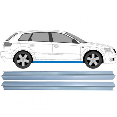 AUDI A3 8P 2003-2012 3/5 DEUR DORPEL REPARATIEPANEEL / RECHTS = LINKS / SET