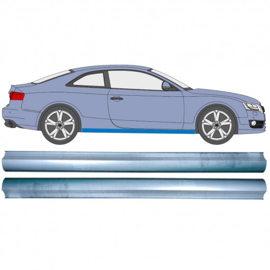 Reparatie dorpel voor Audi A5 S5 B8 2007-2016 / Links + Rechts / Links = Rechts (symmetrisch) / Set 12893